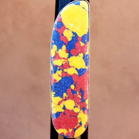 New Mosaic Balloon Jasper 925 Silver Statement Ring. - Picture 9 of 14